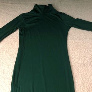 Green Turtleneck Dress